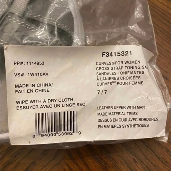 Curves for Women Cross Strap Toning Sandals 7 - Picture 9 of 10